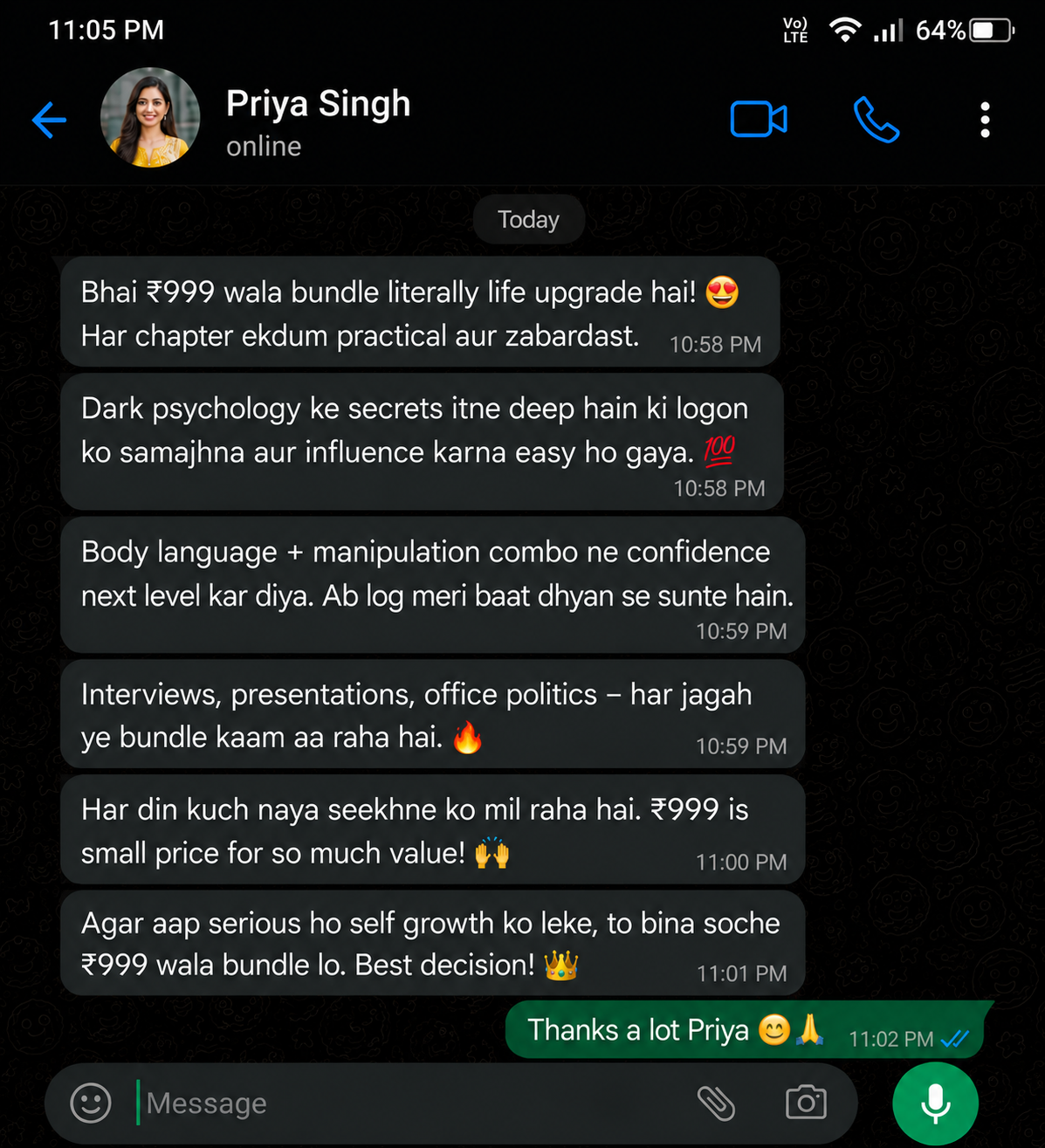 WhatsApp testimonial 4