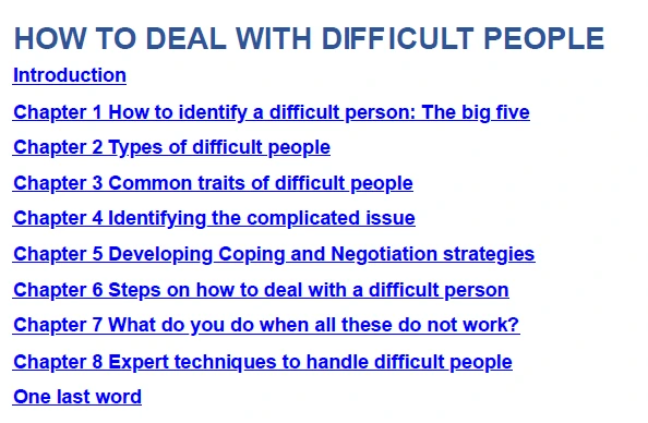 How to Handle Difficult People